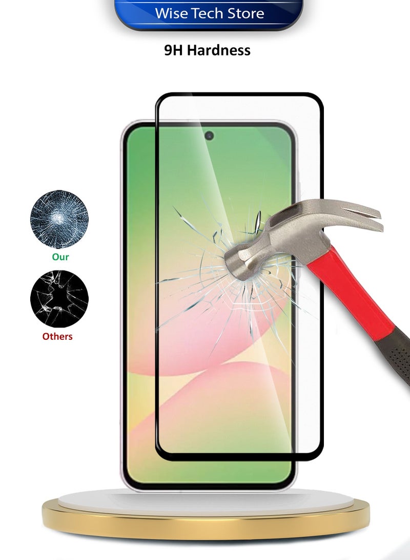 Wtech Samsung Galaxy A57 5G 2026 Premium E2E Series Full Glue Full Cover Tempered Glass Screen Protector (MSGECN) - Clear/Black - Image 3